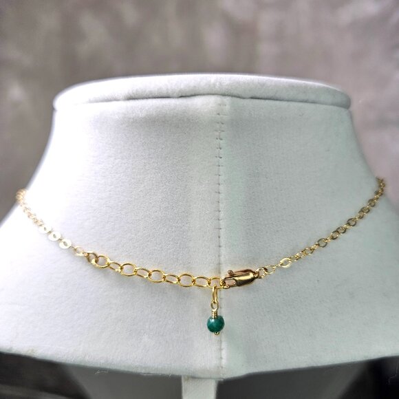 NEW!! Handmade 14K Yellow Gold Filled Chain Pearl Pendant Necklace 16" - Picture 2 of 6